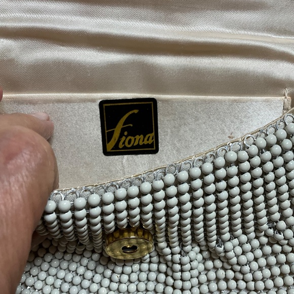 ANTHROPOLOGIE FIONA Rare Beaded Evening Bag Chain Strap Crossbody or Clutch - Picture 8 of 12